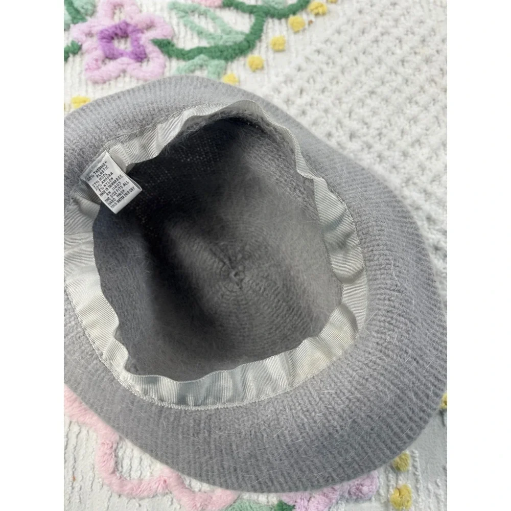 Angora‎ Blend Beanie Hat Grey Soft Warm Cozy Winter One Size